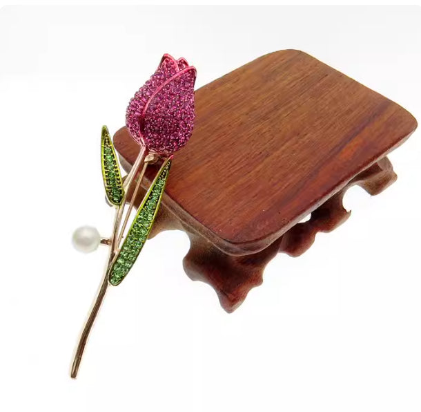 Rose Bud Brooch | Romantic Luxury Women's Jewelry Gift