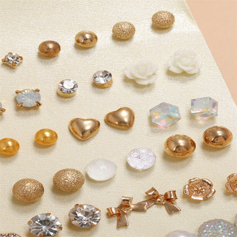 Jardin — 30-Piece Gold Floral Earring Collection