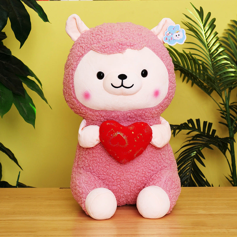 The Heart Alpaca — Luxury Plush Pillow Companion