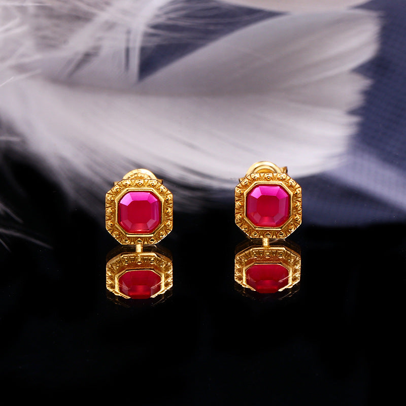 Verdure Stone Geometric Earrings