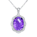Amethyst Reverie – 925 Silver Natural Amethyst Crystal Luxury Necklace