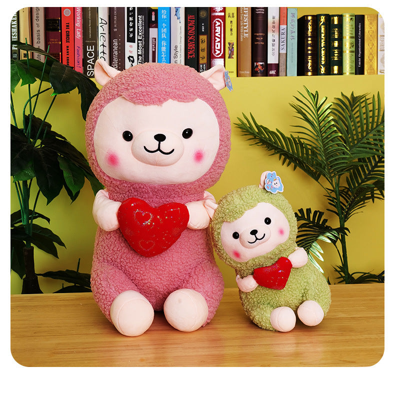 The Heart Alpaca — Luxury Plush Pillow Companion