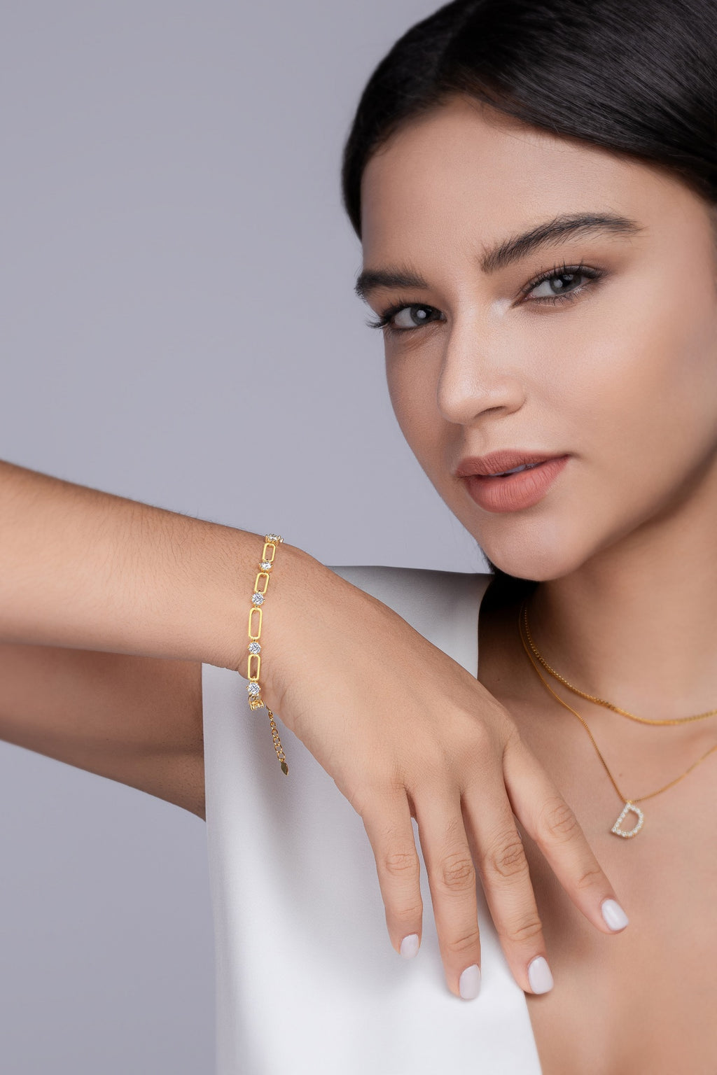 Moissanite Bracelet – Gold-Plated Sterling Silver | Luxury Jewellery
