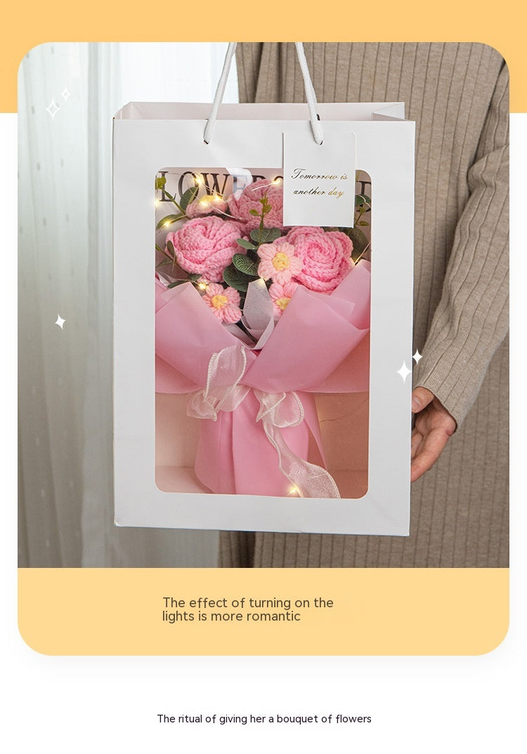 Eternal Rose Bouquet — Luxury Hand-Woven Preserved Flowers