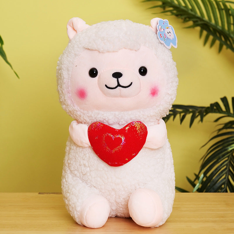 The Heart Alpaca — Luxury Plush Pillow Companion