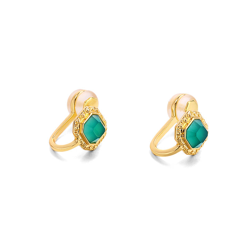 Verdure Stone Geometric Earrings