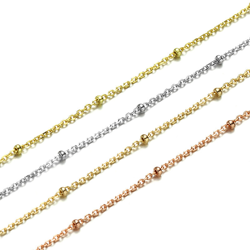 Fleur — 925 Silver Geometric Flower Chain Necklace