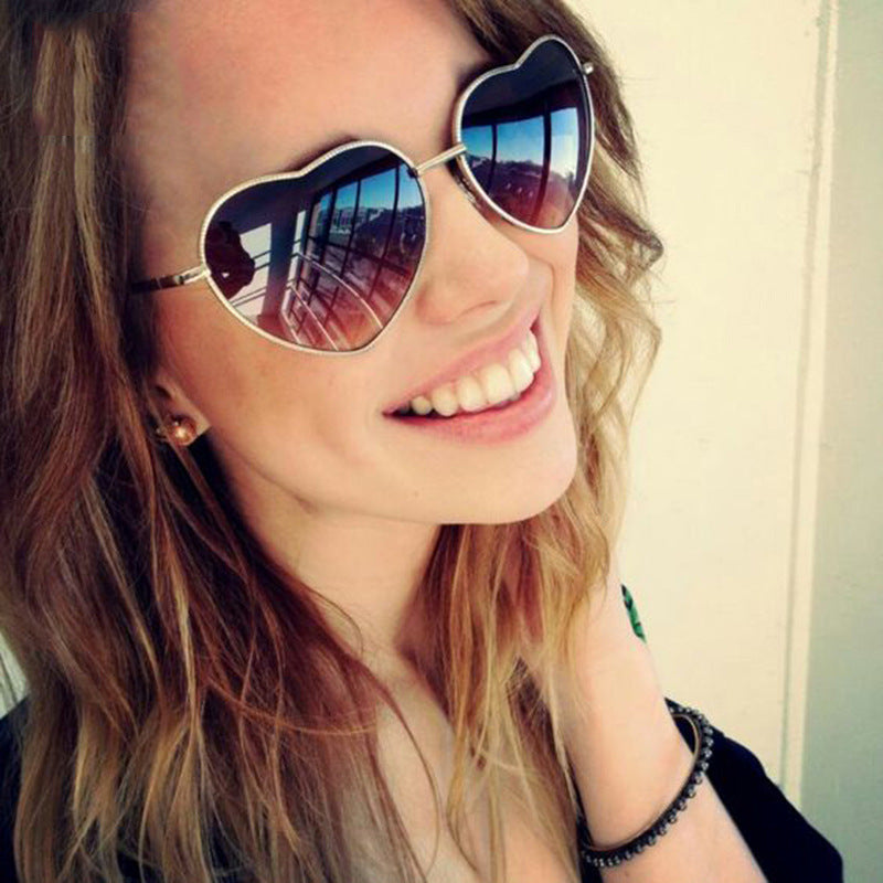 Peach Heart Sunglasses | Retro Metal Frame | 17 Colours