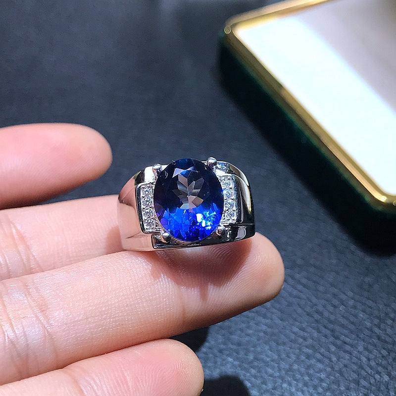 Tanzanite — 925 Silver Natural Tanzanite Ring