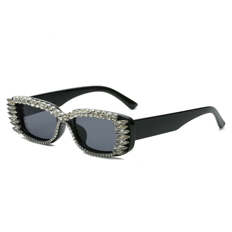 Diamond Rhinestone Square Sunglasses — Glamour Edition