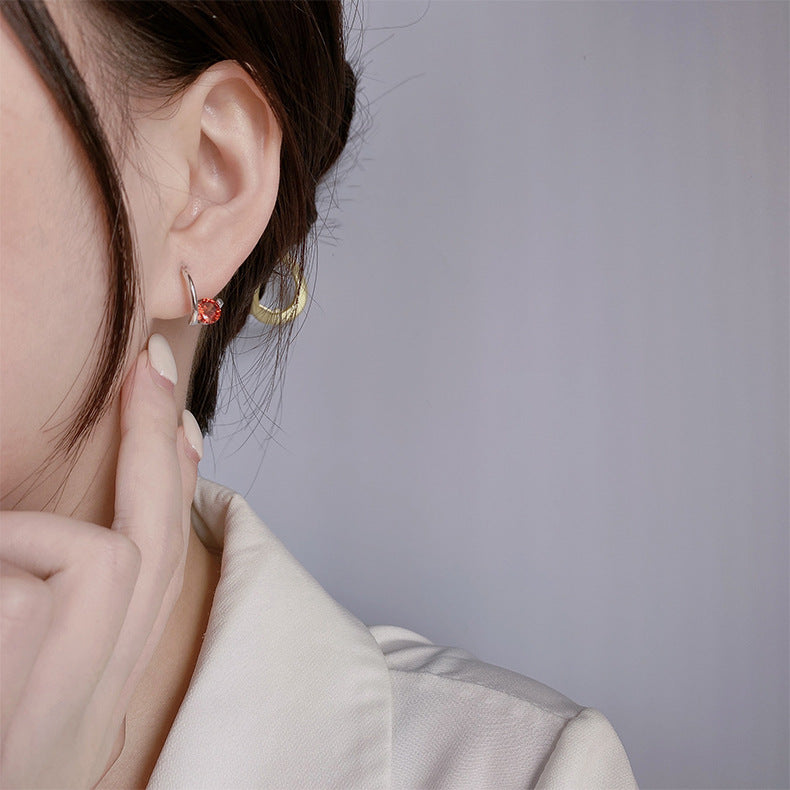 Vintage Luxe – 925 Sterling Silver Micro Pavé Geometric Luxury Stud Earrings