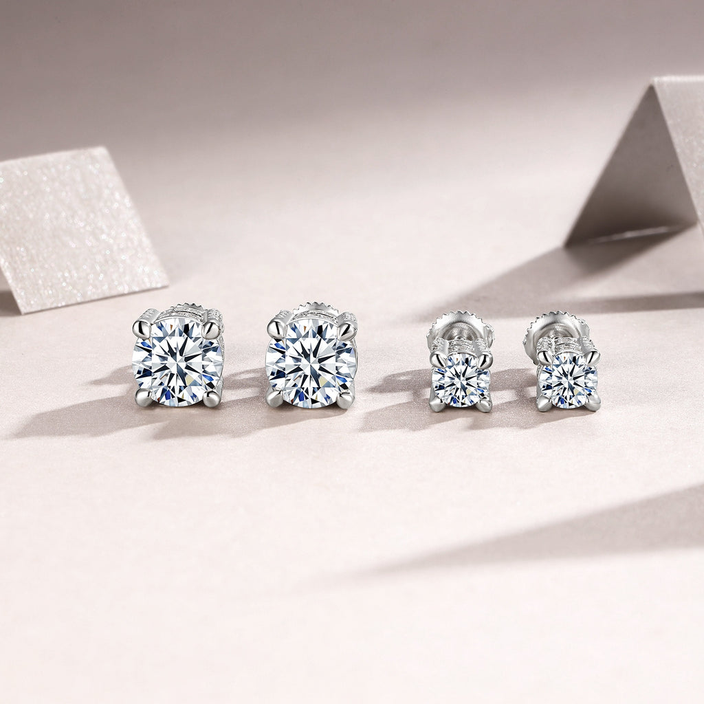 Rose Lumière — Morganite S925 Silver Stud Earrings