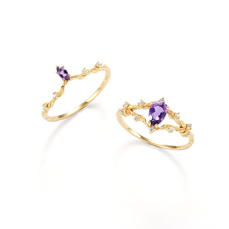 Couronne Amethyst Crown Ring