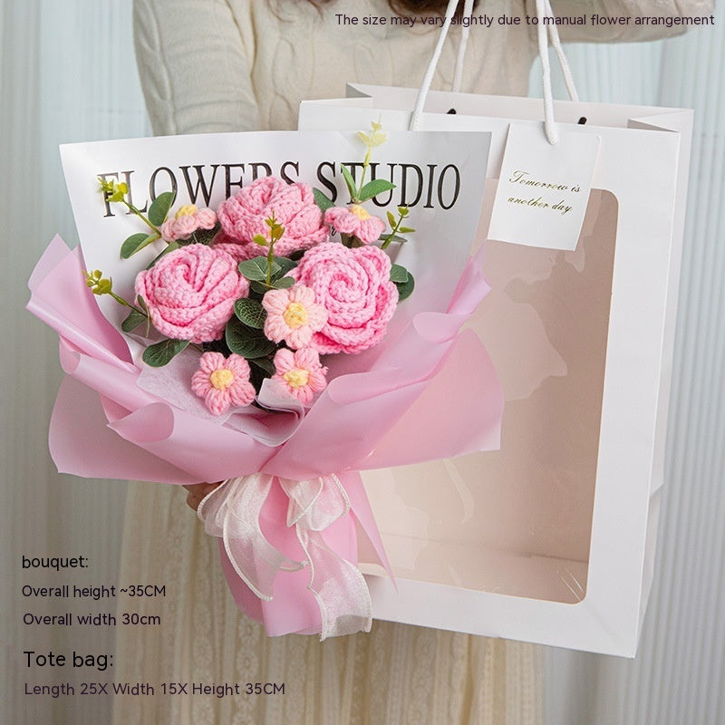 Eternal Rose Bouquet — Luxury Hand-Woven Preserved Flowers