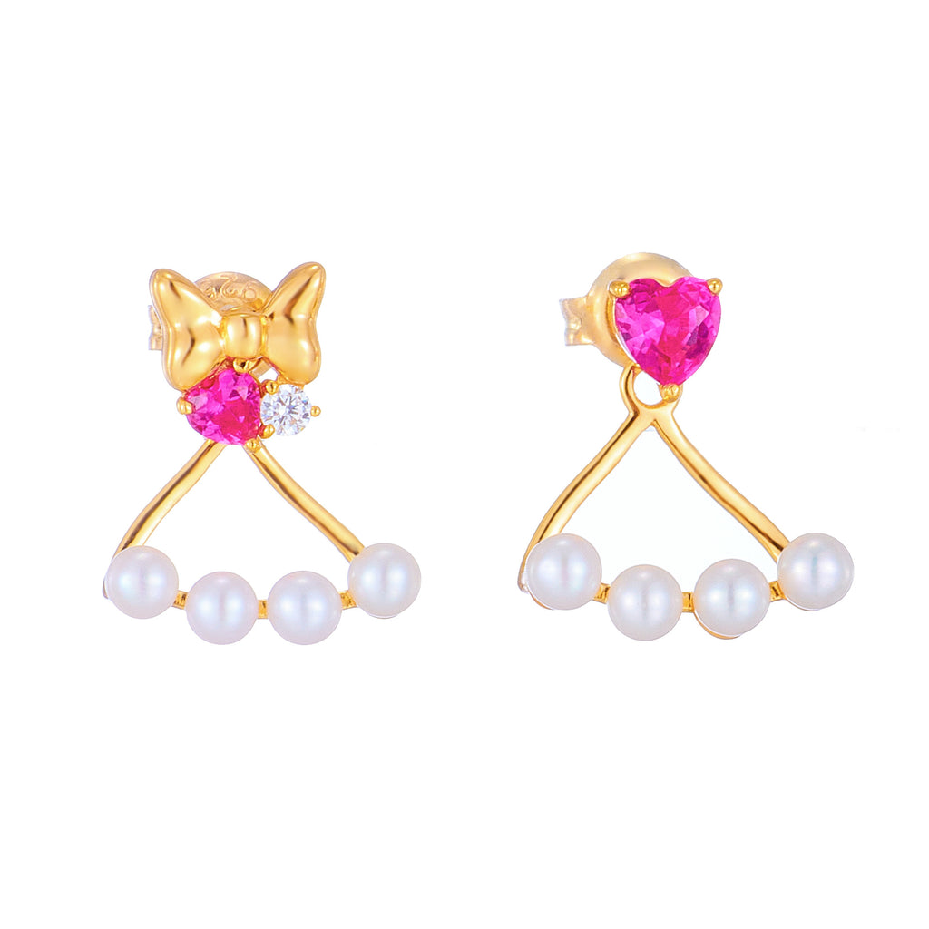 Butterfly Pearl – 925 Sterling Silver Freshwater Pearl Detachable Butterfly Luxury Earrings