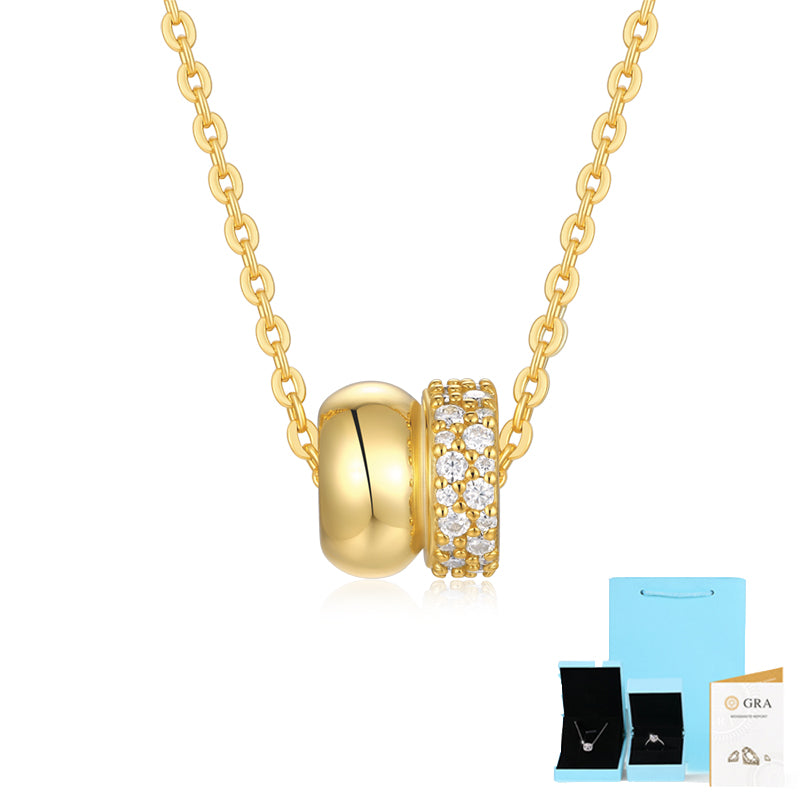 Moissanite Luxury Pendant Necklace | S925 Silver with Gold Plating
