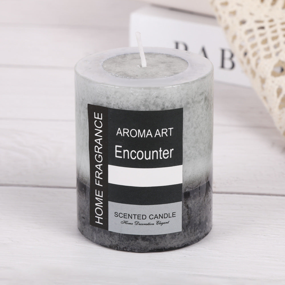 Handmade Retro Cylindrical Candle — Botanical Fragrance Collection