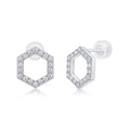 Moissanite Stud Earrings — S925 Silver with Platinum Coating
