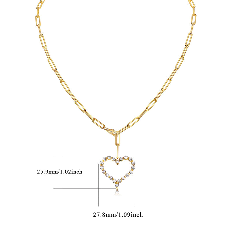 The Heart's Wish – Moissanite Pendant Necklace | Gold-Plated Sterling Silver