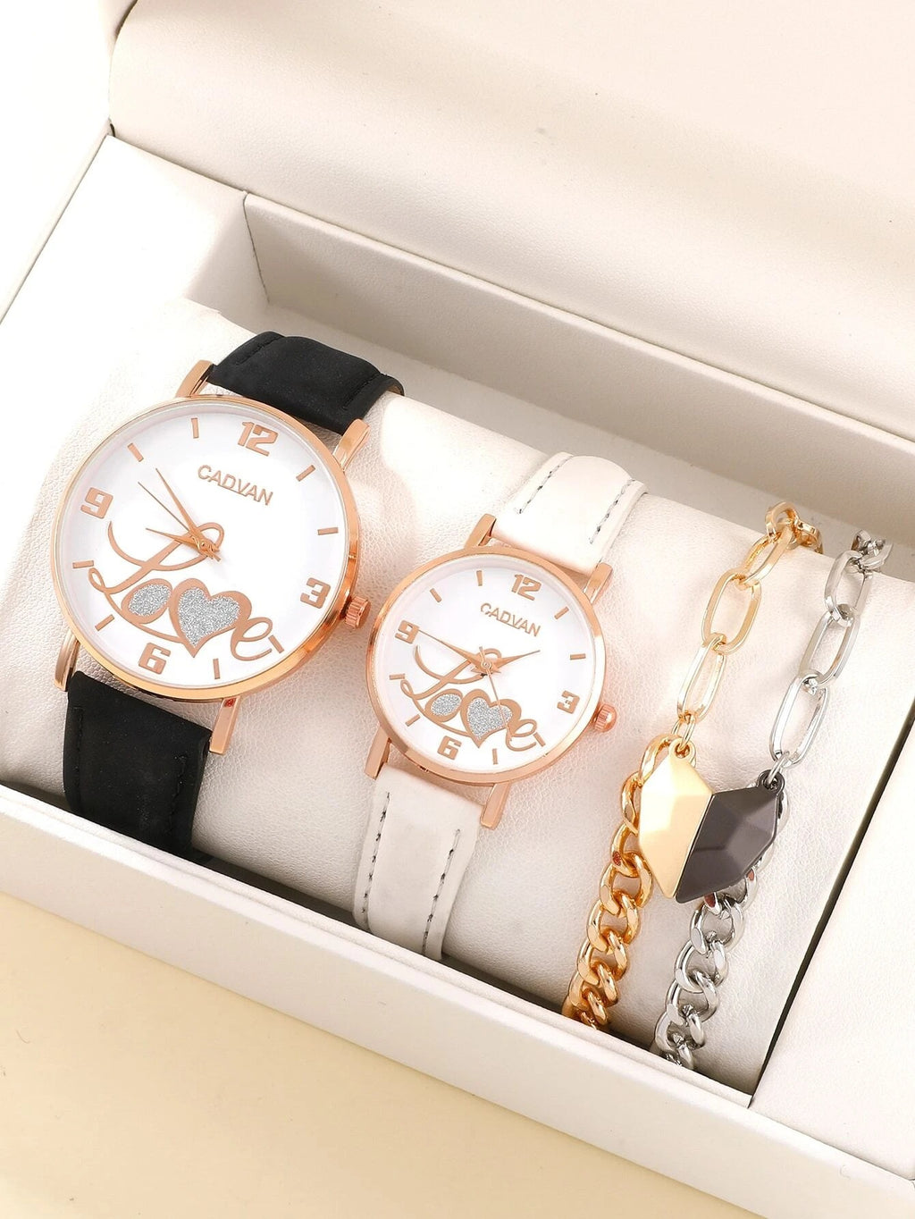 Women’s Watch & Heart Bracelet Set — Everyday Luxury