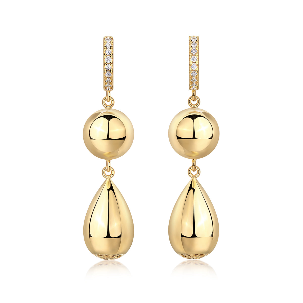 Golden Gourd — Moissanite Stud Earrings Set | S925 Gold-plated Silver