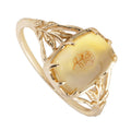 Rose Topaz Ring — S925 Silver with Gemstone Inlay