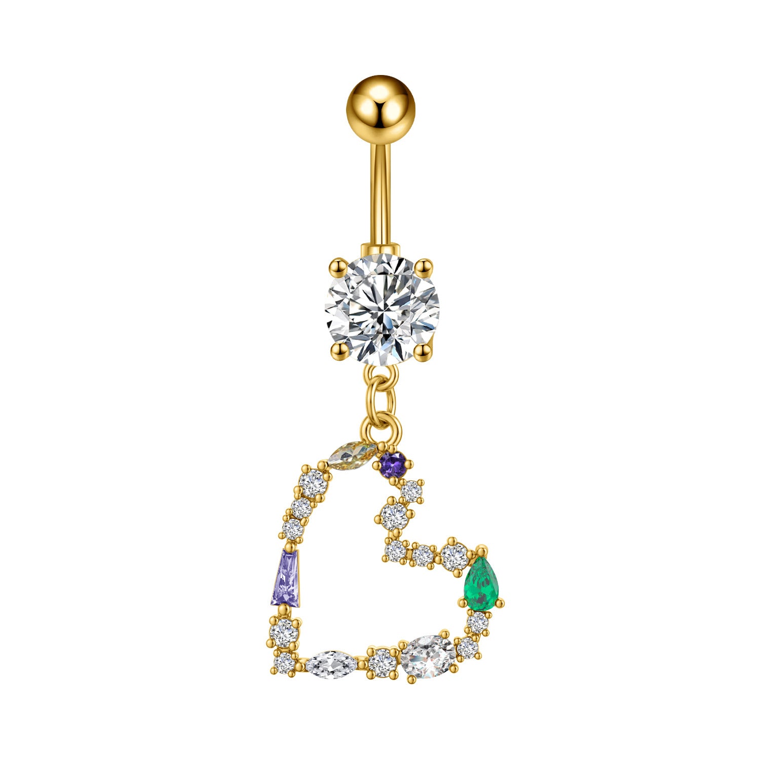 Zircon Butterfly Belly Button Ring — 60 Designs