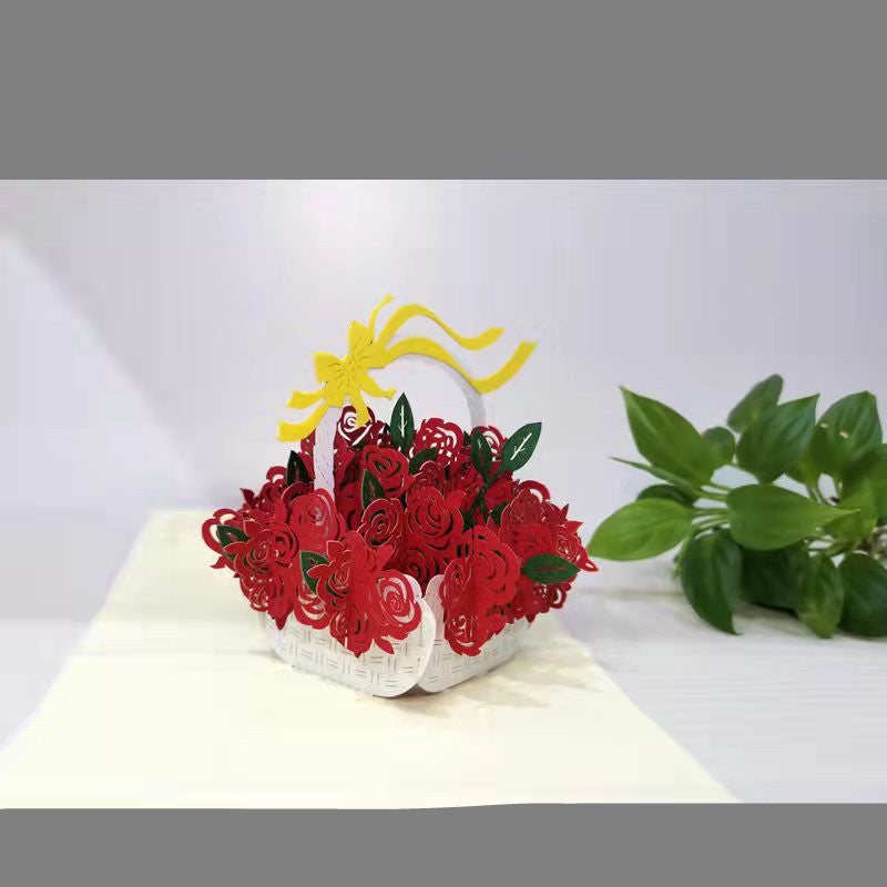 Luxury 3D Laser-Cut Love Greeting Card — Handcrafted Pop-Up Design