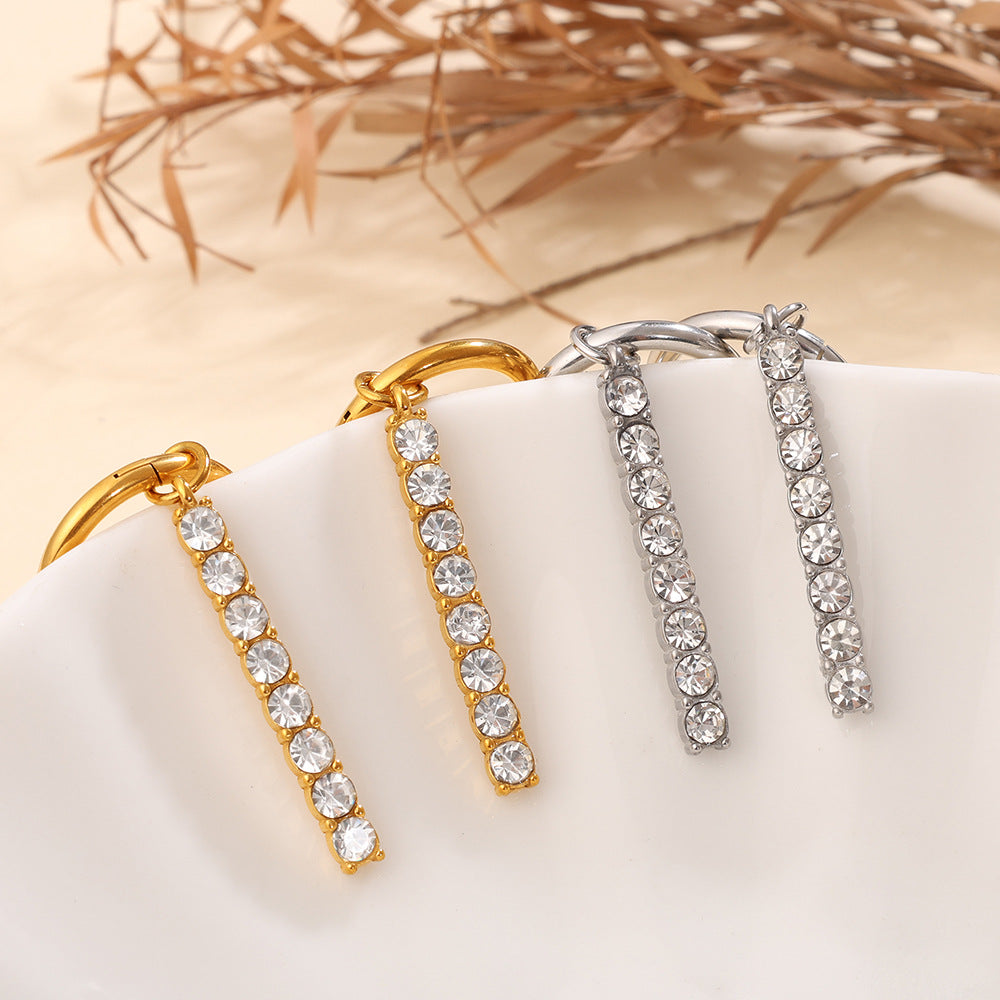 Goutte — Diamond Waterdrop Circle Earrings