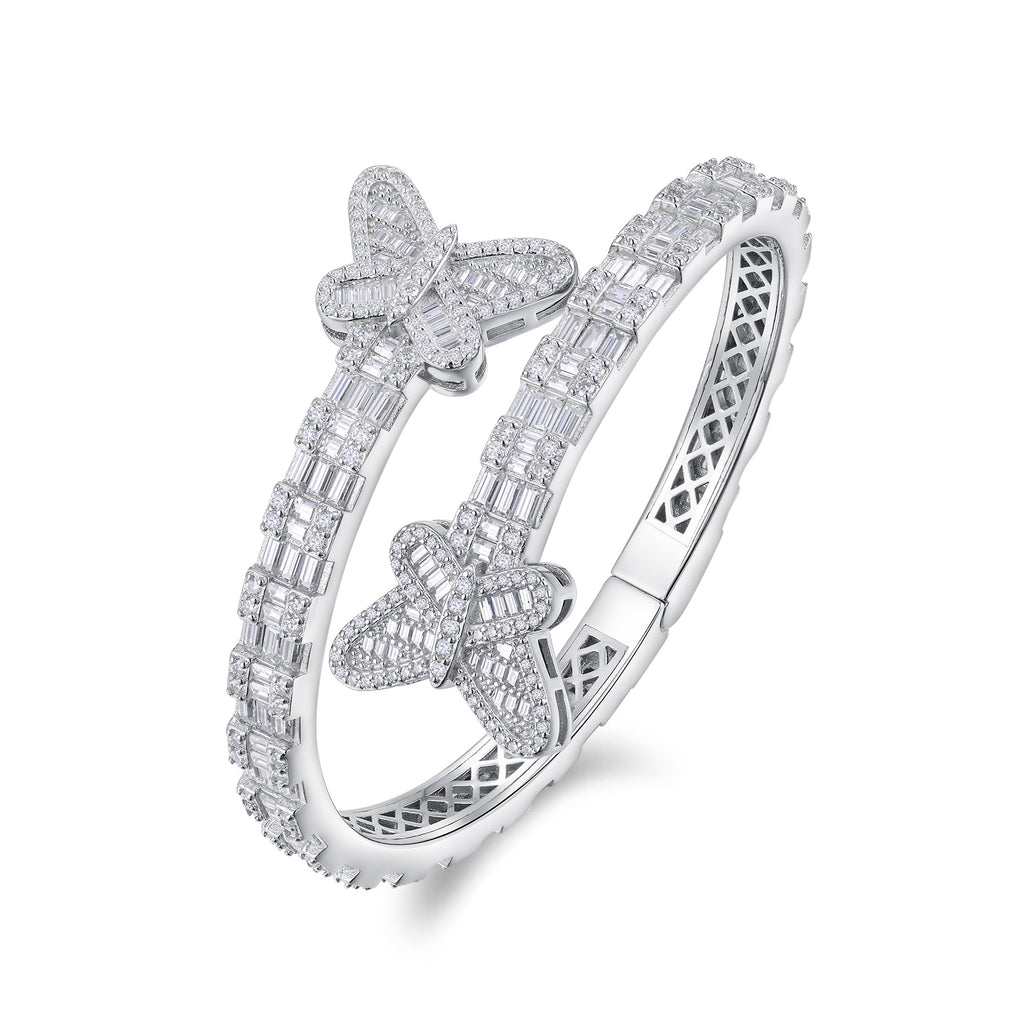 Lumière Moissanite Bracelet — Platinum-Plated S925 Silver