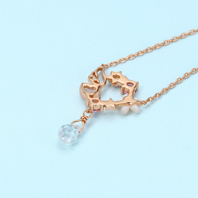 Rose Dew – Natural Pearl Rose Gold Teardrop Luxury Necklace