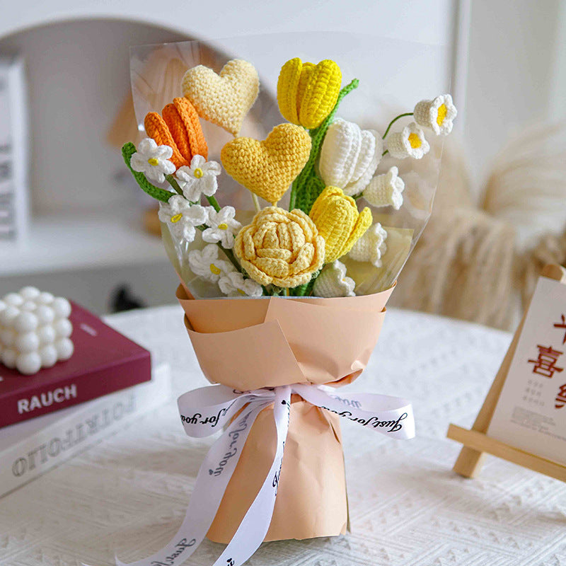 DIY Heart Bouquet Kit — Hand-Woven Gift for Her