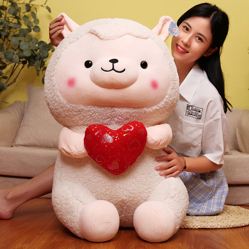 The Heart Alpaca — Luxury Plush Pillow Companion