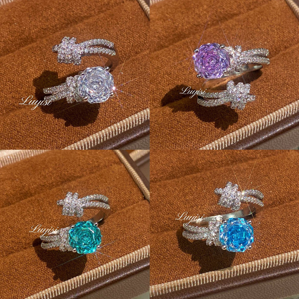 Lumière Violet Zircon Stackable Ring