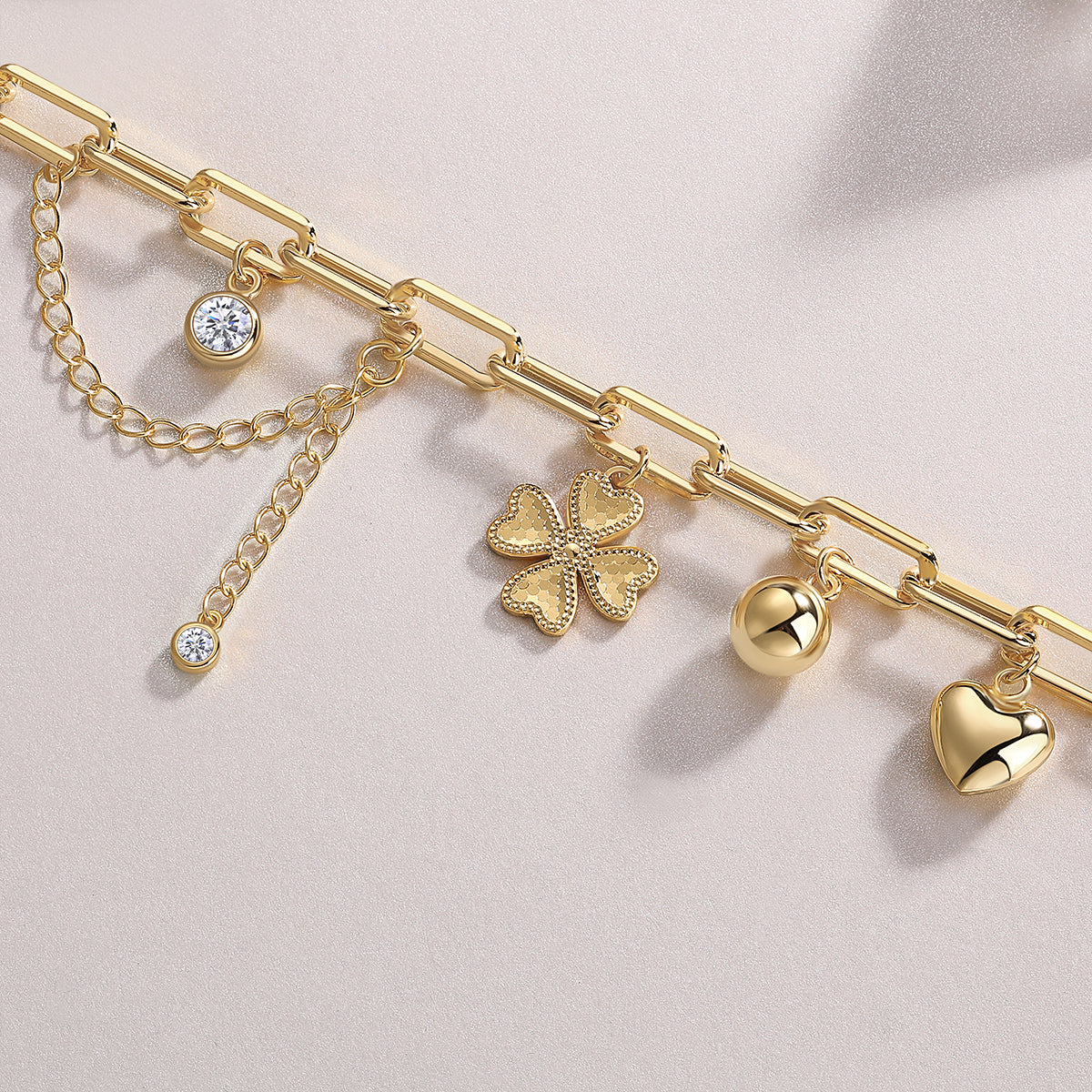 0.5 Carat Moissanite Bracelet — 18K Gold-Plated S925 Silver | GRA Certified