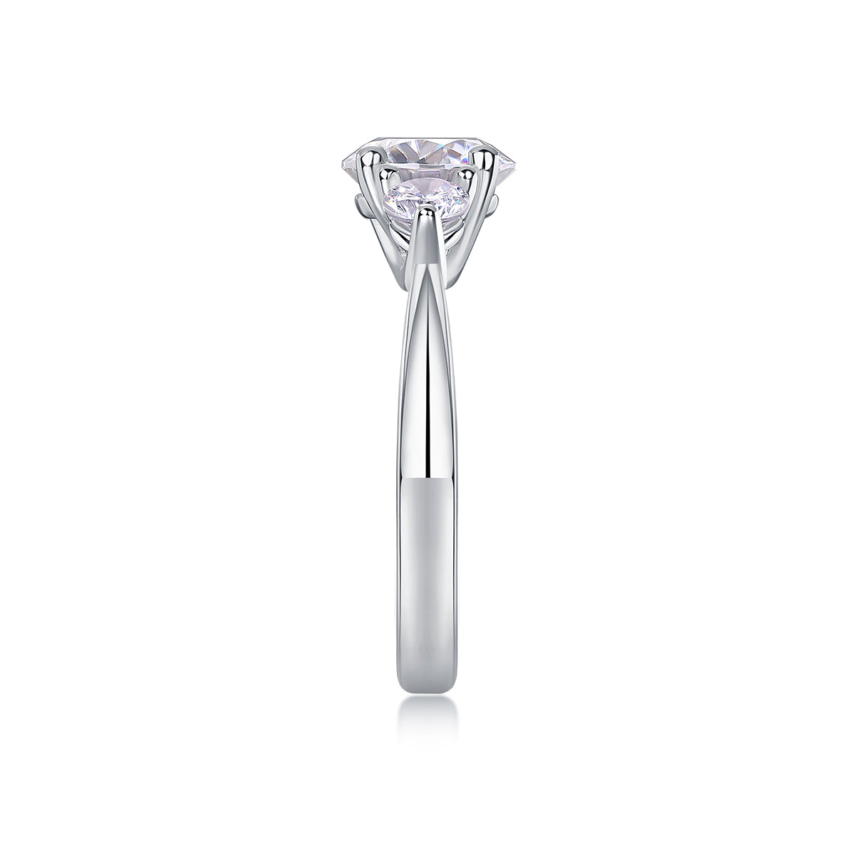 Three Reincarnations Engagement Ring | 2-Carat Moissanite | S925 Silver & Gold