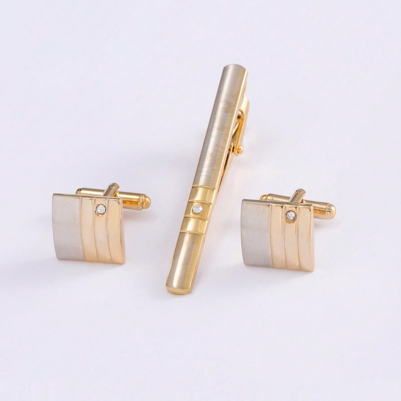 Men’s Luxury Cufflinks, Tie Clip & Pen Set — Business Elite