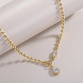 Twilight Orchid — Pear-cut Moissanite Pendant Necklace | S925 Gold-plated Silver