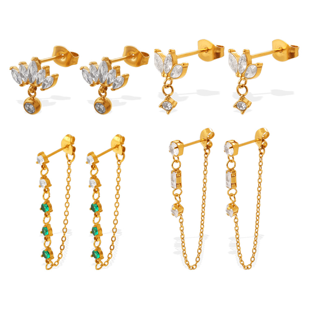 Lumière — Zircon Tassel Earrings