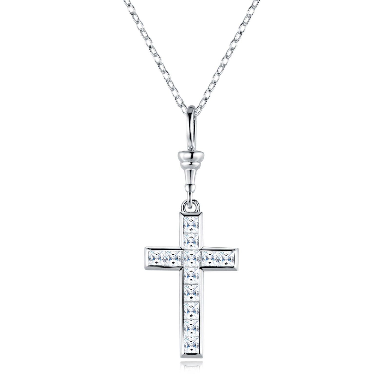 Douceur – Morganite Pendant Necklace | Platinum-Plated Sterling Silver