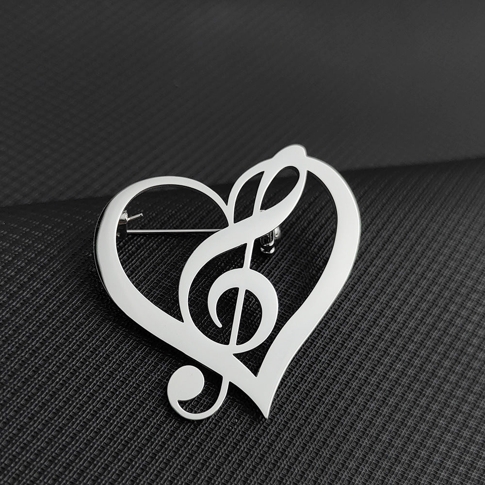 18K Love Heart Brooch — Luxury Romantic Pin
