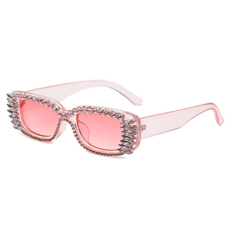 Diamond Rhinestone Square Sunglasses — Glamour Edition