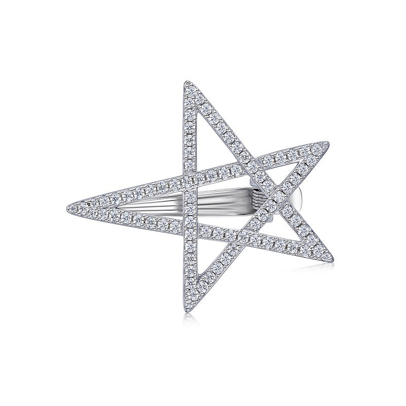 L'Étoile – Moissanite Hair Pin | Platinum-Plated Sterling Silver | Diamond-Pen Tested