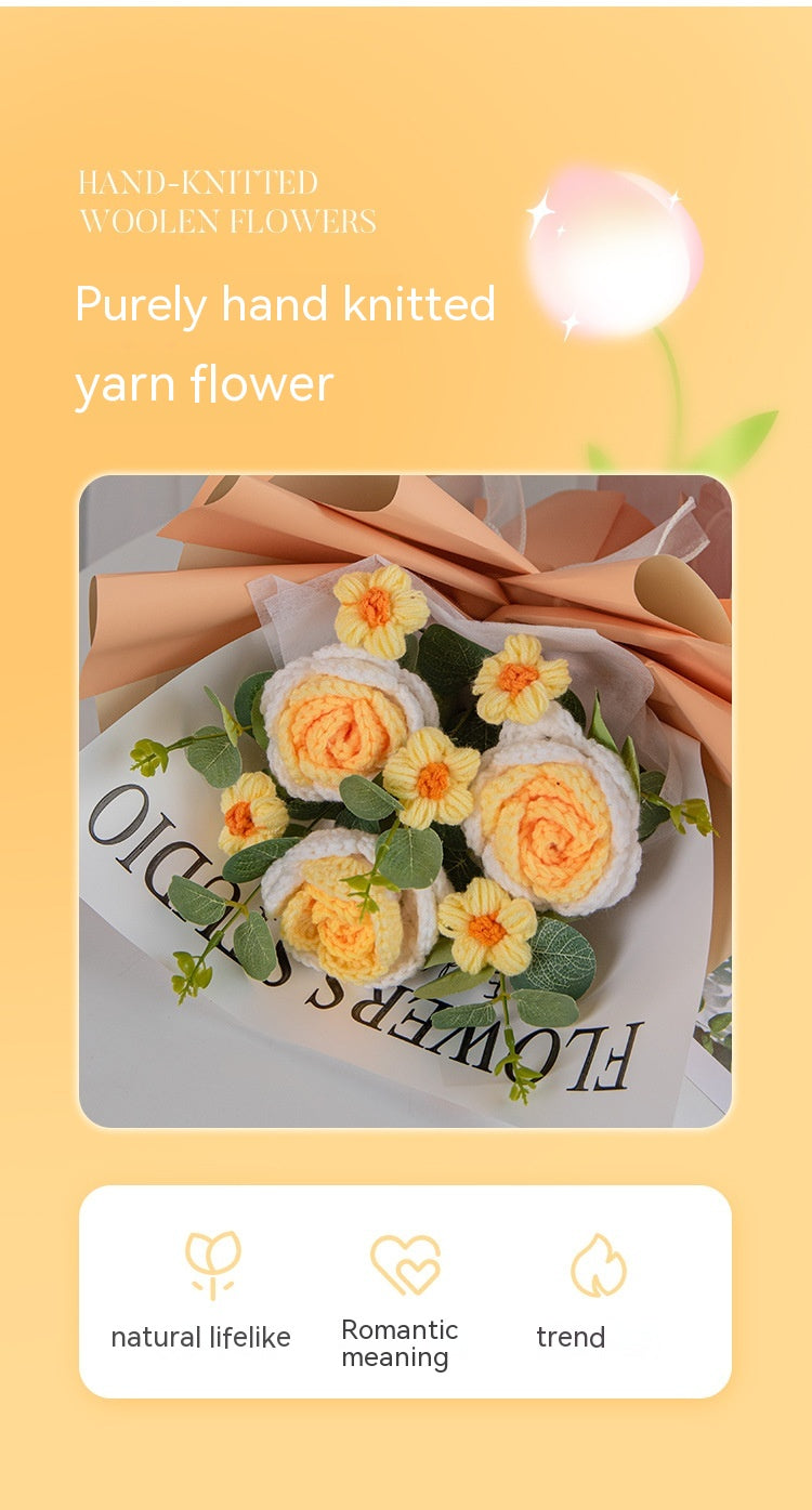 Eternal Rose Bouquet — Luxury Hand-Woven Preserved Flowers