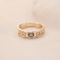 Dual-Tone Gold & Rose Gold Silver Ring | Luxury Women's Jewelry