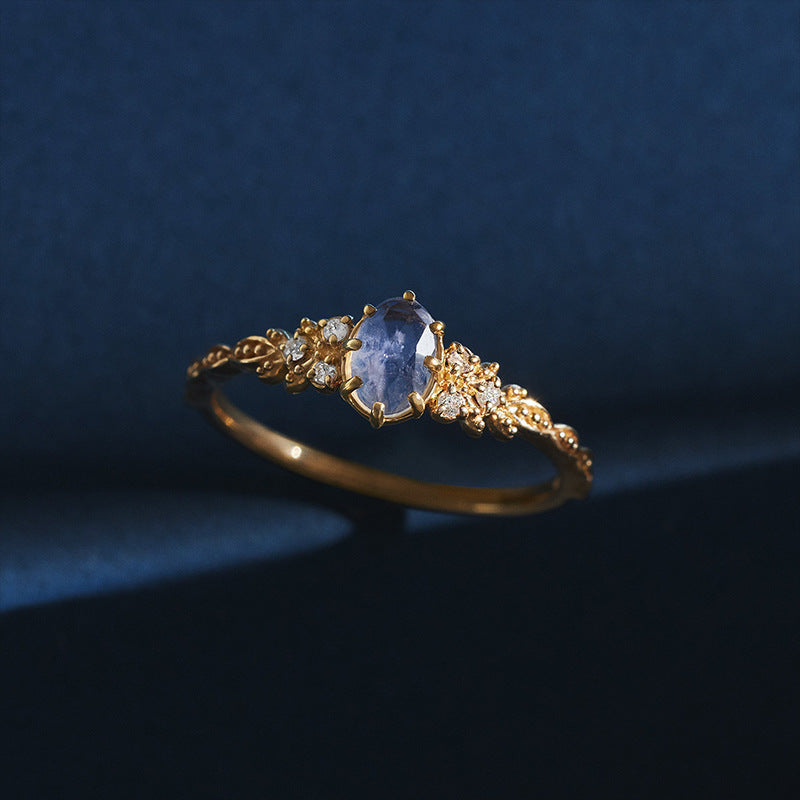 Solstice Cordierite & Labradorite Ring