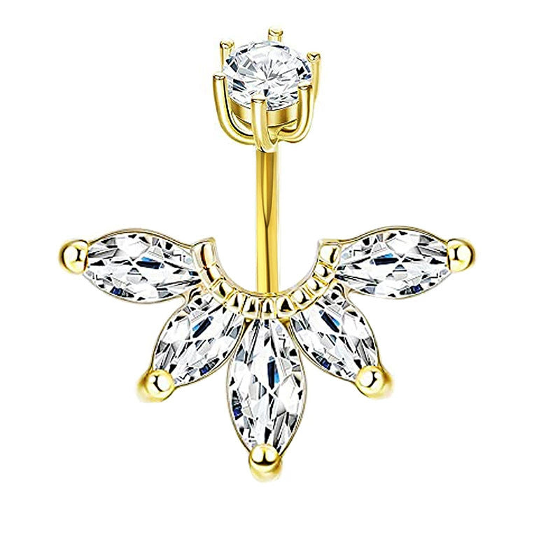 Zircon Butterfly Belly Button Ring — 60 Designs
