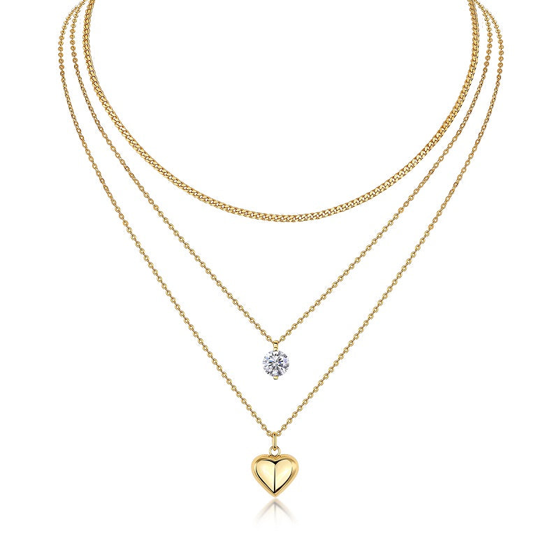 Morganite Pendant Necklace – 2 Carat | Gold-Plated Sterling Silver