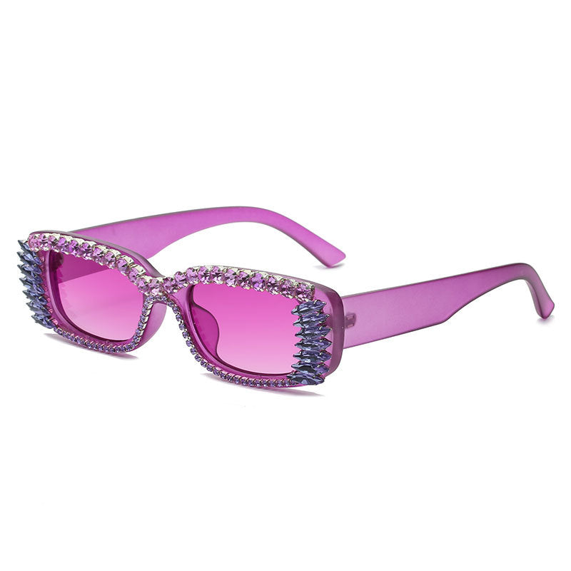 Diamond Rhinestone Square Sunglasses — Glamour Edition