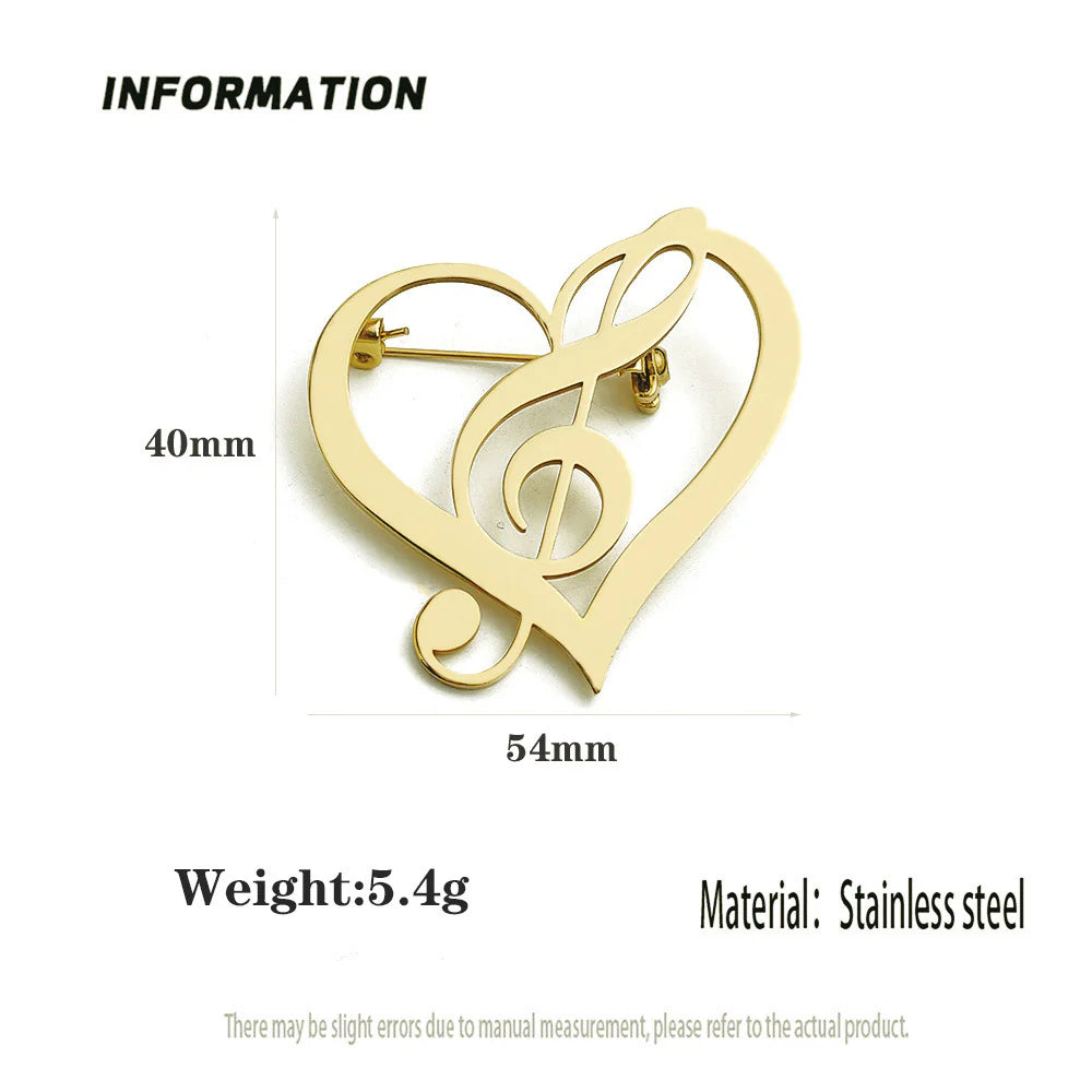 18K Love Heart Brooch — Luxury Romantic Pin